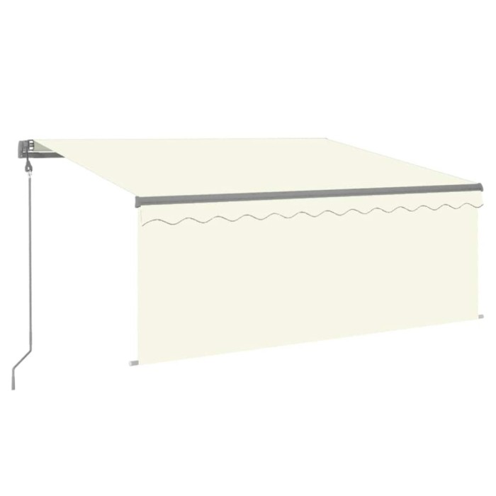 Copertina retractabila automat cu stor, crem, 3x2,5 m