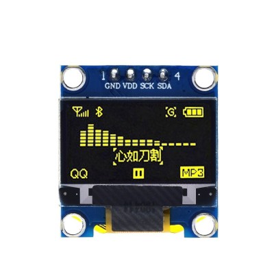 Display 0.96&amp;quot; OLED 128x64 IIC I2C Arduino ( GALBEN ) (d.4439T) foto