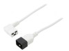 Cablu IEC C19 mamă unghi, C20 tată, 1,8m, 3x1,5mm&sup2; PVC