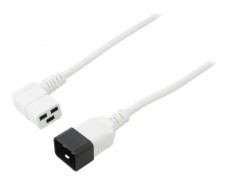 Cablu IEC C19 mamă unghi, C20 tată, 1,8m, 3x1,5mm&sup2; PVC