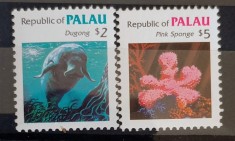 Palau 1984 fauna marina , bureți, pești serie 2v nestampilata