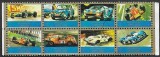 Coliță Minitablou 8 Timbre Ajman Emiratele Arabe 1971 Mașini de Curse Formula 1 Le Mans Sport Auto Ștampilat - A007