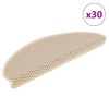 VidaXL Covorașe scară autoadezive aspect sisal 30 buc 65x21x4cm Berber 3365881