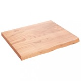 Cumpara ieftin Blat de baie, maro deschis, 60x50x2 cm, lemn masiv tratat