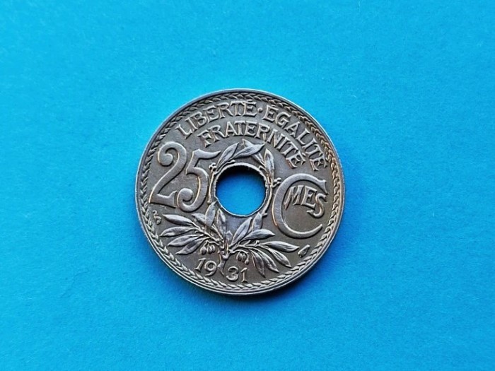 25 Centimes 1931 Franta-stare buna