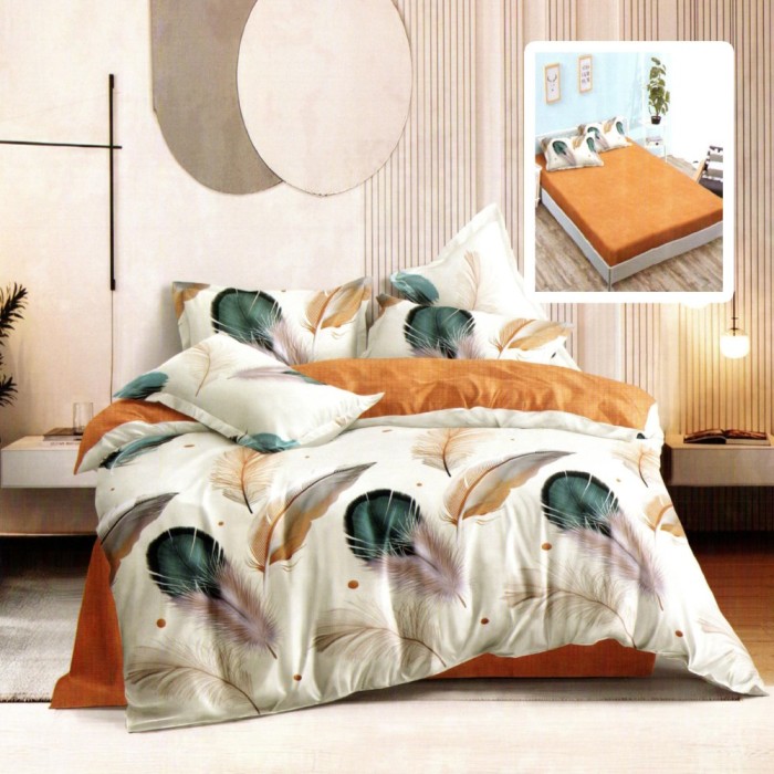 LENJERIE FINET 6 PIESE CU HUSĂ &ndash; 160&times;200 ȘI 180&times;200 (GIANNA-VH)