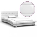 Cumpara ieftin Cadru de pat, alb, 200 x 90 cm, piele artificială