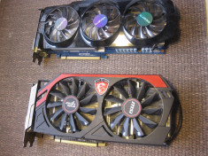 lot 2 x placa video GIGABYTE NVIDIA 680 gtx 2gb / MSI NVIDIA 760 gtx 2gb foto