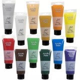 Set 12 culori acrilice Maaleo 100 ml/tub pentru pictura si hobby