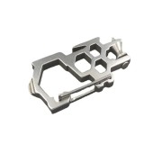 Cumpara ieftin Carabina multifunctionala metalica cu desfacator, surubelnita si chei hexagonale, compacta 9 cm, argintiu