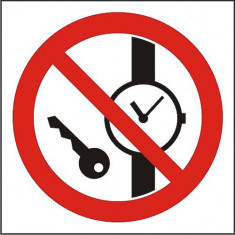 Indicator Interzis accesul cu obiecte metalice(2) - Semn Protectia Muncii foto