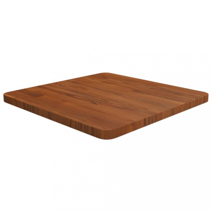 vidaXL Blat de masă pătrat maro &icirc;nchis 50x50x2,5 cm lemn stejar tratat