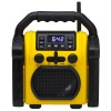 Radio de santier Adler, Bluetooth, rezistent la praf si apa, ceas, 10 W, Galben/Negru