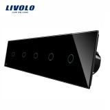 Cumpara ieftin Intrerupator LIVOLO cu touch din sticla cu 5 intrerupatoare simple SmartElectro IntelligentHouse