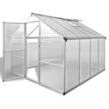 Seră din aluminiu ranforsat cu cadru la bază, 6,05 m&sup2;, vidaXL