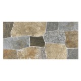 Gresie exterior / interior portelanata Cesarom 6060-0253 Caucaso Stones, 30 x 60 cm, multicolor, mata