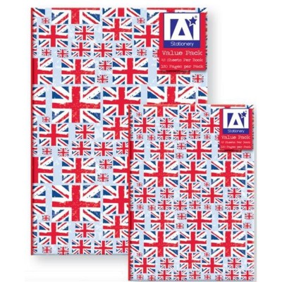 Set 2 caiete A6/A5 cu coperti cartonate model Steag Marea Britanie foto