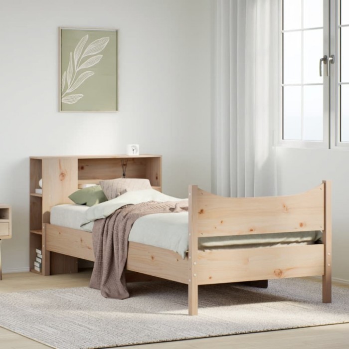 vidaXL Cadru de pat fără saltea, 75x190 cm, lemn masiv de pin