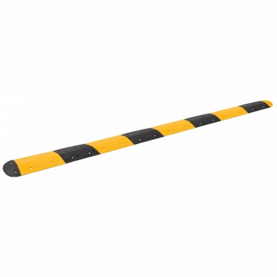 Prag limitator de viteză galben&amp;amp;negru, 420x32,5x4 cm, cauciuc foto