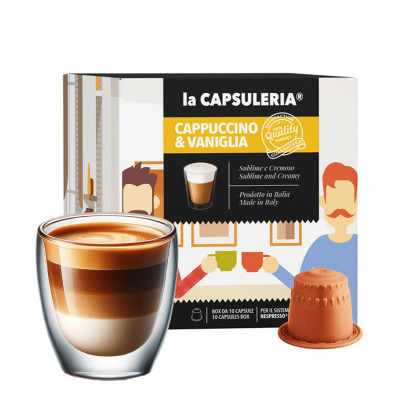 Cappuccino cu Vanilie, 80 capsule compatibile Nespresso, La Capsuleria foto