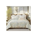 Set de cearșaf cu fermoar din microfibră, 1 pernă cu imprimeu frunze &ndash; verde 155x220cm