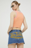 Von Dutch fusta jeans mini, creion