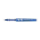 Pix cu varf Roller, Pilot, V5, Hi-Tecpoint, reincarcabil, Albastru, 0.5 mm