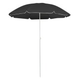 vidaXL Umbrelă de soare de grădină, st&acirc;lp din oțel, antracit, 180 cm