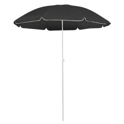 vidaXL Umbrelă de soare exterior, st&amp;acirc;lp din oțel, antracit, 180 cm foto