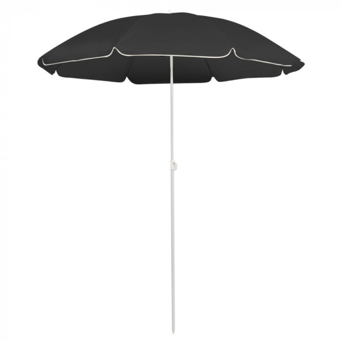 vidaXL Umbrelă de soare exterior, st&acirc;lp din oțel, antracit, 180 cm