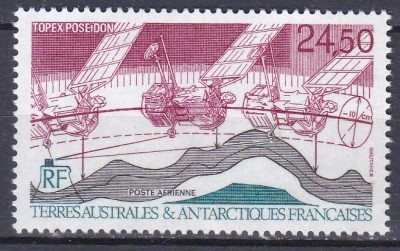 DB1 Colonii TAAF Terit Antarctice Franta 1992 Satelit Topex Posession Comunicatii Cosmos 1 v. MNH foto