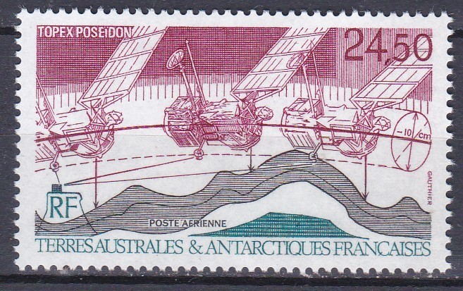 DB1 Colonii TAAF Terit Antarctice Franta 1992 Satelit Topex Posession Comunicatii Cosmos 1 v. MNH