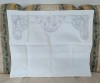 Fata de perna, Vintage din bumbac cu broderie florala, broderie pe fir tip grila