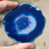Felie agat albastru rotunda 60-70mm