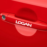 Cumpara ieftin Set 4 stickere albe Logan pentru manere usi, 4World