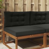 vidaXL Perna pentru canapea de exterior 2 pcs Negru Poliester 900853