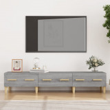 Comodă TV, gri sonoma, 150x34,5x30 cm, lemn compozit, vidaXL