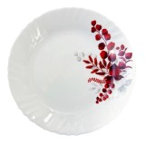 Set 6 Farfurii Intinse Mari Opal Alb Model Crimson 26cm DNC58202