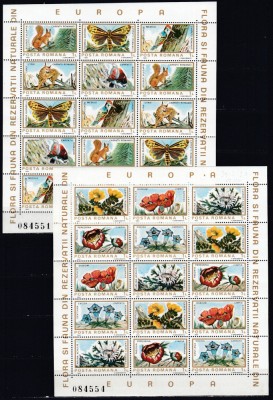 1983 LP 1084 a FLORA SI FAUNA REZERVATII NATURALE EUROPA PERECHE BLOCURI MNH foto