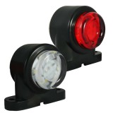 Cumpara ieftin Set 2 Lampi Laterale LED , Mini, 5.5cm, 12v - 24v, Rosu si Alb, Pentru Remorca, Camion