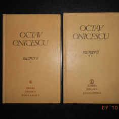 OCTAV ONICESCU - MEMORII 2 volume (1982, editie cartonata)