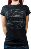 Tricou femei Pink Floyd Circle Logo (Diamante) Gri-Negru M, Bumbac