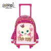 Ghiozdan Trolley S-COOL Cute Kitty, 38 cm, Fete, Poliester, Compartimentat, Buzunare Laterale, Roti, Maner Telescopic