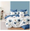 Lenjerie pat dublu,bumbac finet,6 piese,cearceaf normal 220x240cm, cearceaf pilota 200x220cm, 2 fete de perna 50x70, 2 fete de perna 70x70-A1104, Talo