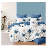 Lenjerie pat dublu,bumbac finet,6 piese,cearceaf normal 220x240cm, cearceaf pilota 200x220cm, 2 fete de perna 50x70, 2 fete de perna 70x70-A1104