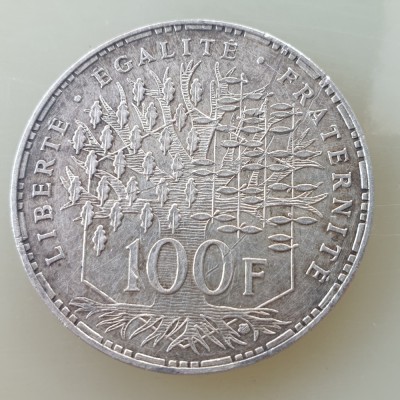 Franța 100 franci / francs 1982 argint foto