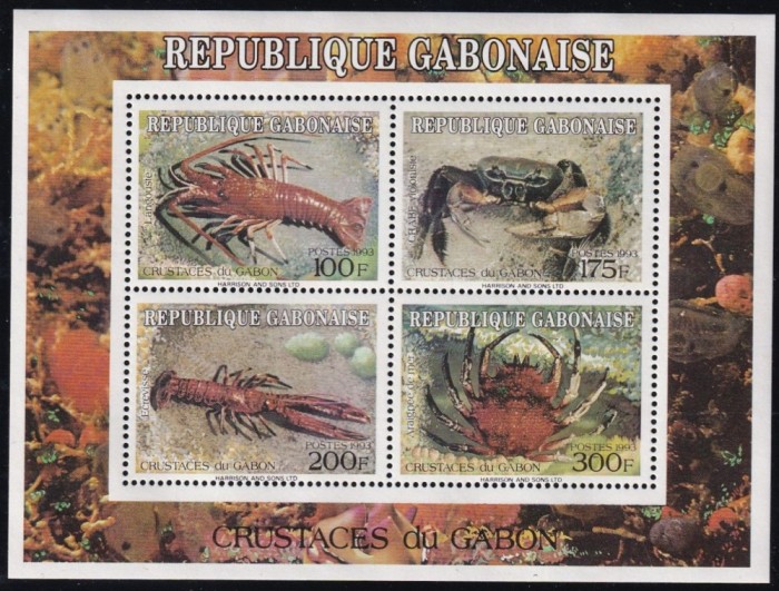 GABON 1993 FAUNA MARINA CRUSTACEE