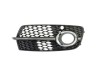 Grila bara protectie, spoiler Audi Q5 (8r), 09.2008-06.2012, model: S-Line, montare fata, stanga, cu rama crom, cu gauri senzori parcare (PDC); cu ga