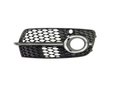 Grila bara protectie, spoiler Audi Q5 (8r), 09.2008-06.2012, model: S-Line, montare fata, stanga, cu rama crom, cu gauri senzori parcare (PDC); cu ga foto