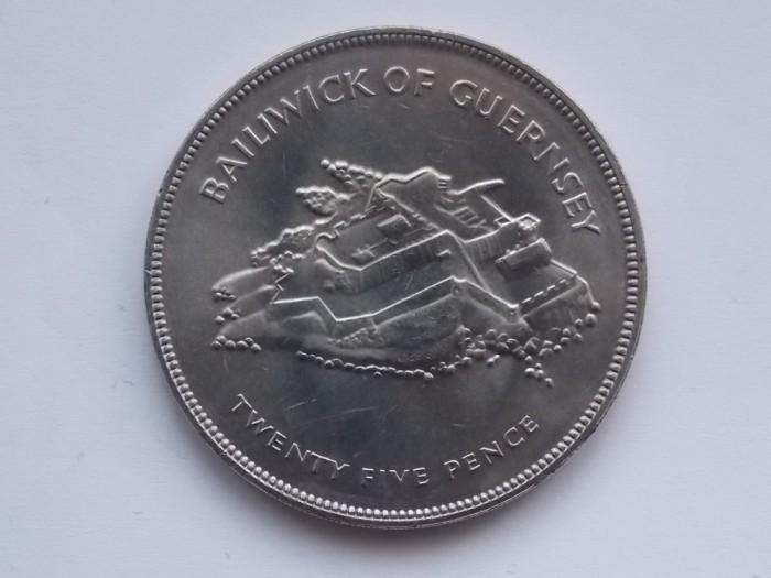 25 PENCE 1977 GUERNSEY-COMEMORATIVA-UNC